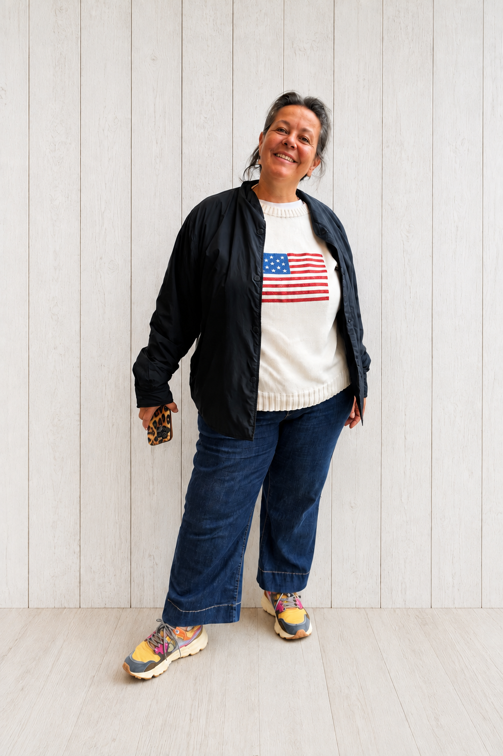 Maglione t-cecio con bandiera