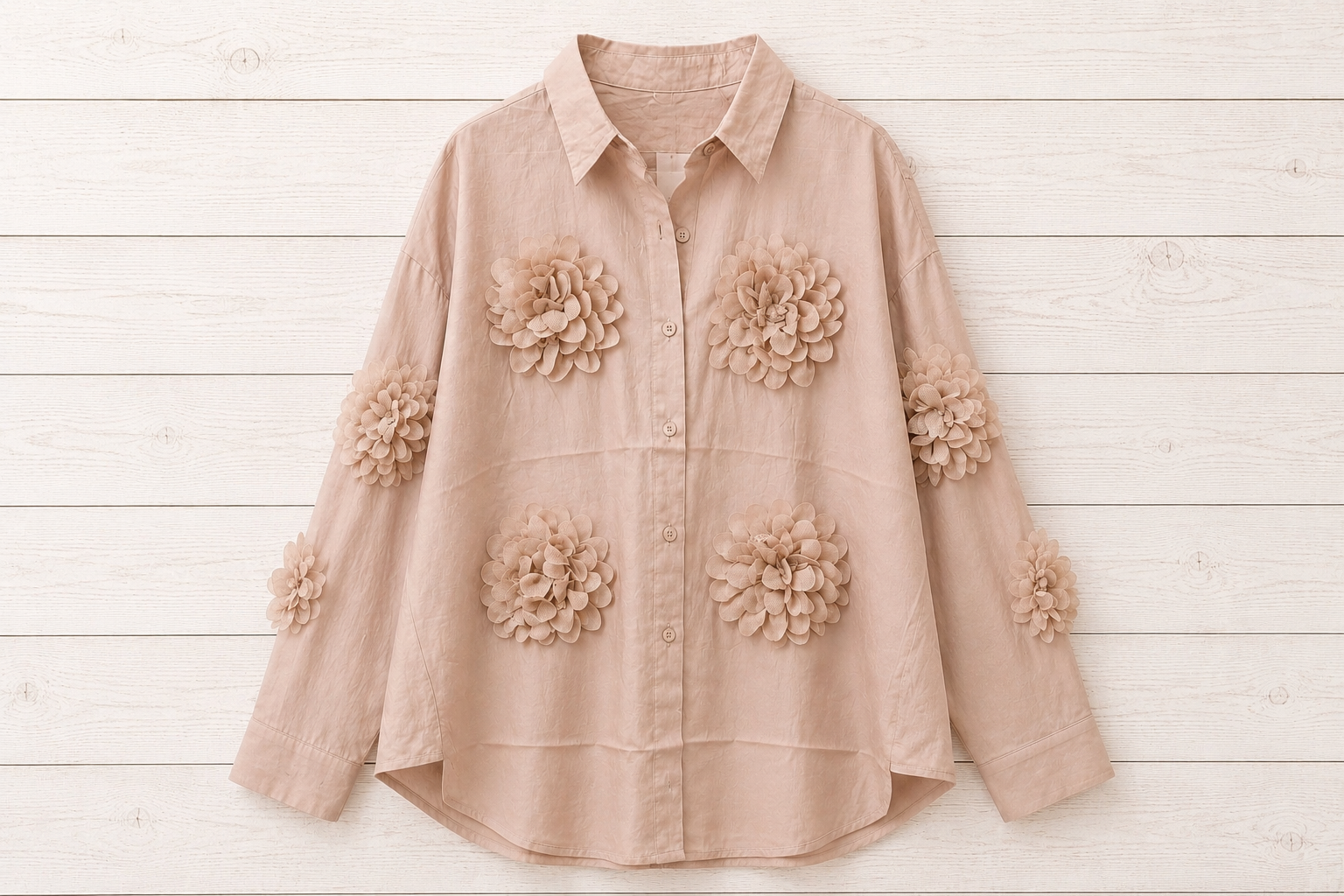 Camicia trasparente con fiori